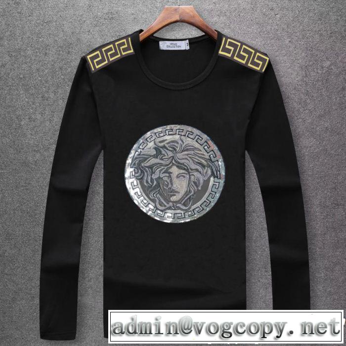  秋季超人気アイテム 今季大人気新作登場 ヴェルサーチVERSACE 多色可選  長袖 Tシャツ