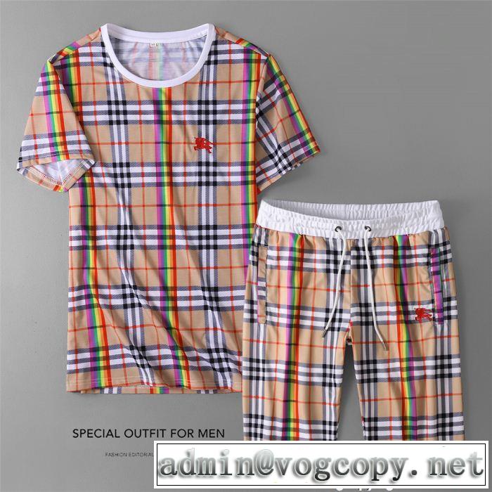 2018【SALE！】 BURBERRY バーバリー 半袖セットアップ 有名人同じアイテム 上下セット2018最高ランキング