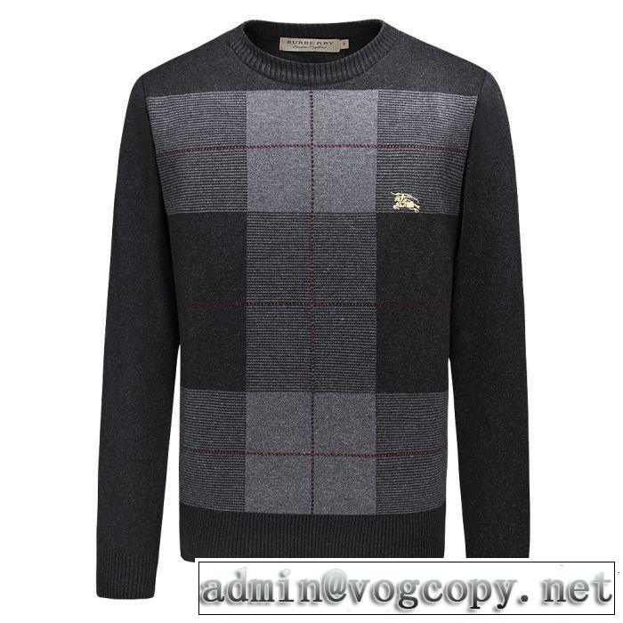 2018秋冬爆買い新作BURBERRYバーバリー コピーセーターメンズ長袖クルーネックカジュアルオシャレトップス2色可選