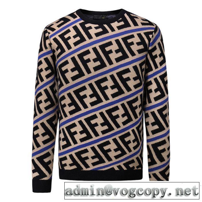 格好良いアイテム 2色可選 フェンディ FENDI 流行の注目ブランド ニットパーカー