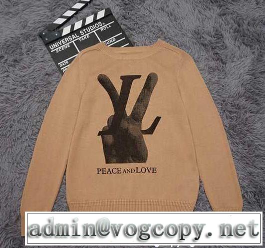 人気シリーズLouis Vuittonルイヴィトンコピー限定☆セールイエローのメンズセーター通販品