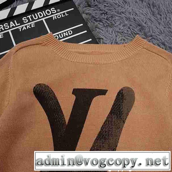 人気シリーズLouis Vuittonルイヴィトンコピー限定☆セールイエローのメンズセーター通販品