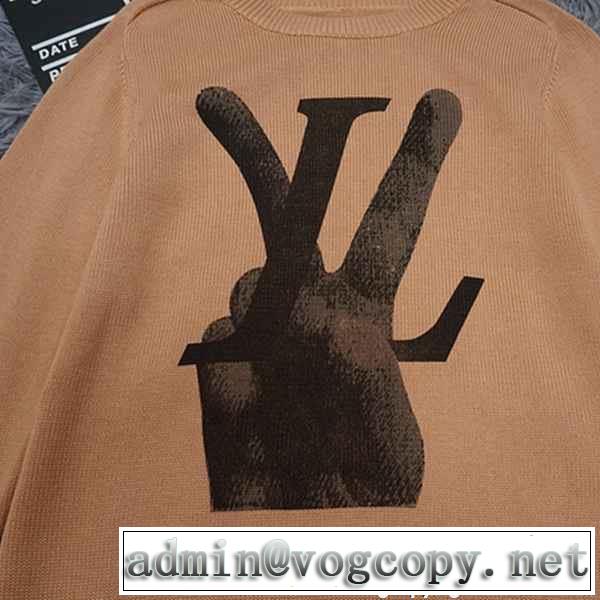 人気シリーズLouis Vuittonルイヴィトンコピー限定☆セールイエローのメンズセーター通販品