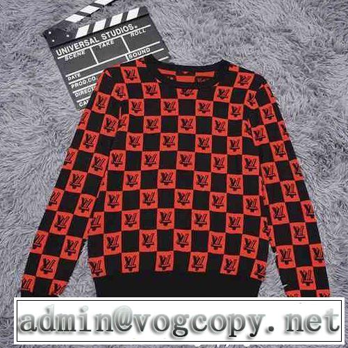 秋冬におすすめのLouis Vuittonルイヴィトンセーターメンズコピーブラック、レッド2018最新入荷