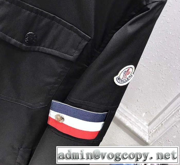 今季注目であるMONCLERコピーモンクレールジャケットメンズフード付きブラックのブルゾンコート