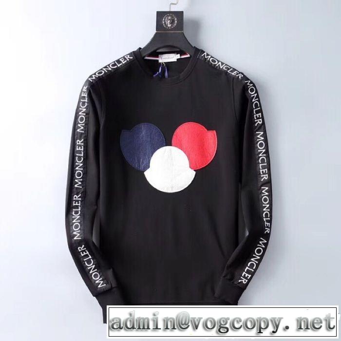  毎年流行り定番アイテムおすすめ 長袖Tシャツ モンクレール MONCLER 3色可選 秋冬セール