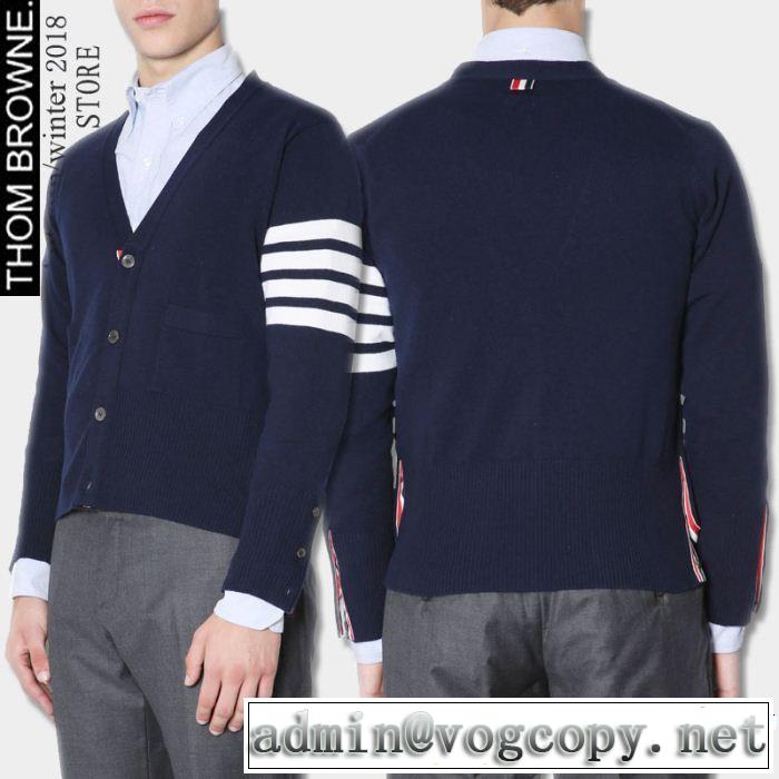 格好良いアイテム THOM BROWNE トムブラウン3色可選  カットソー/ニットソー 人気急上昇中
