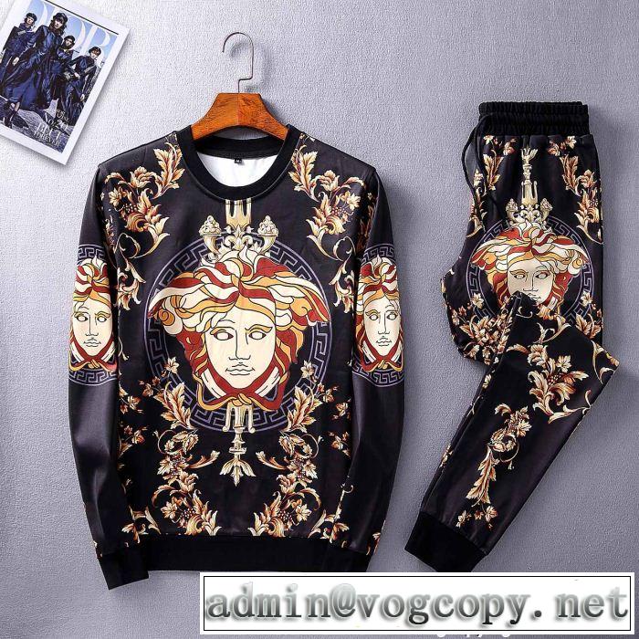  最近人気一番！ 上下セット 流行の注目ブランド ヴェルサーチ VERSACE 毎年流行り定番アイテムおすすめ