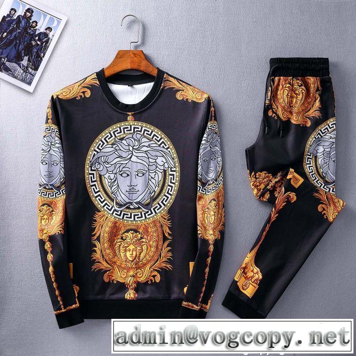 2018秋冬の定番新品到来! ヴェルサーチ VERSACE 話題の新作到着！ 上下セット圧倒的人気新着