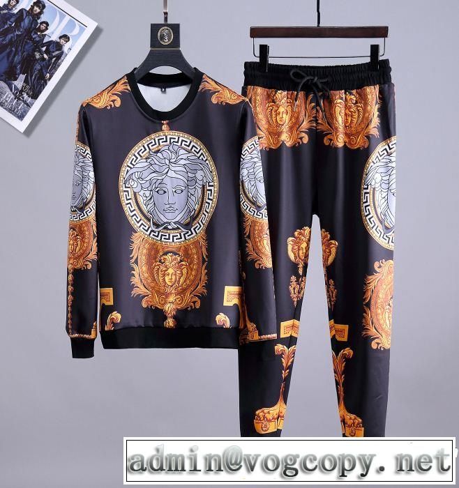  2018秋冬の定番新品到来! ヴェルサーチVERSACE 手頃価格 上下セット 2018秋冬の定番新品到来!