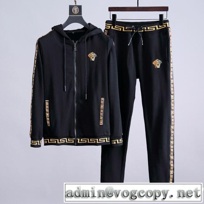 秋冬トレンド 人気デザインで欲しい  ヴェルサーチVERSACE 上下セット 超激安価格