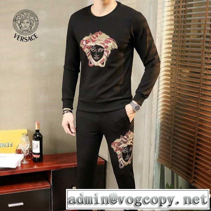 最終数量限り！上下セット 2018年秋冬入荷 ヴェルサーチ欧米韓流 VERSACE