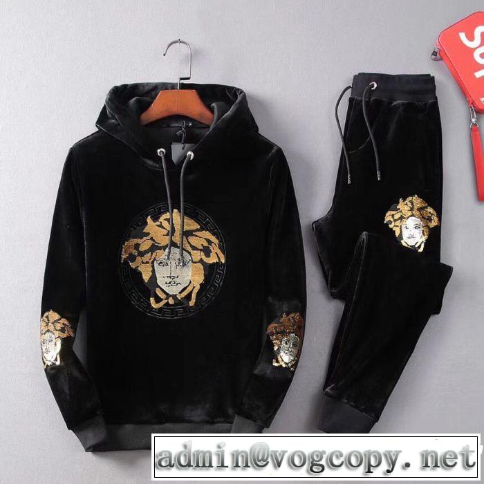 今季大人気新作登場 VERSACE ヴェルサーチ 上下セット 海外限定アイテム 大人気ブランド