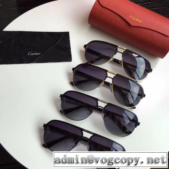  暖かな着心地 サングラス 2018年春夏入荷 4色可選 カルティエ CARTIER