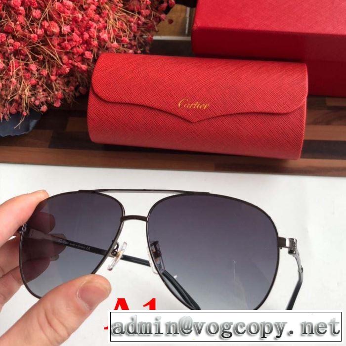 ロゴが美しい  サングラス  2019春夏トレンドアイテム  カルティエ CARTIER  多色可選