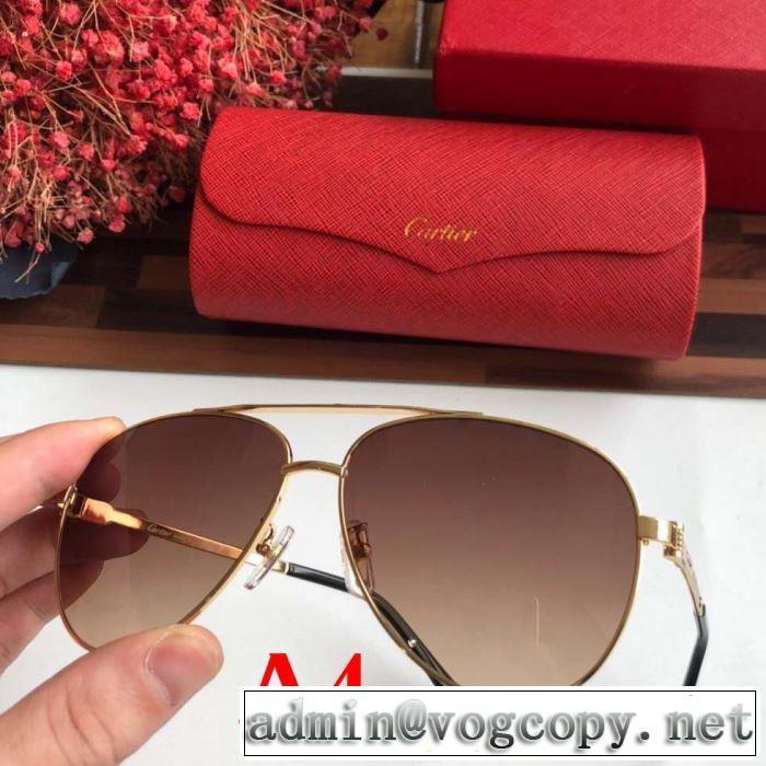 ロゴが美しい  サングラス  2019春夏トレンドアイテム  カルティエ CARTIER  多色可選