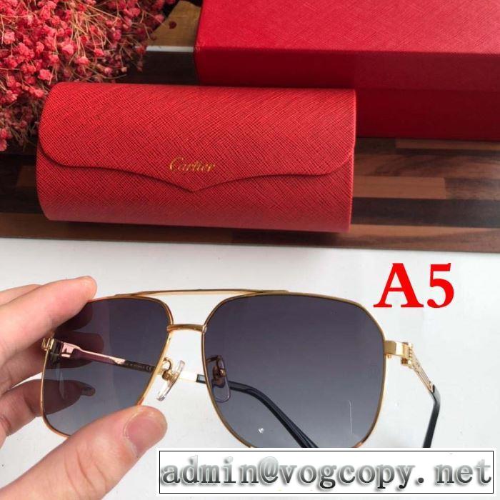 爆発的人気 2019春夏のトレンド新商品  サングラス  多色可選  カルティエ CARTIER