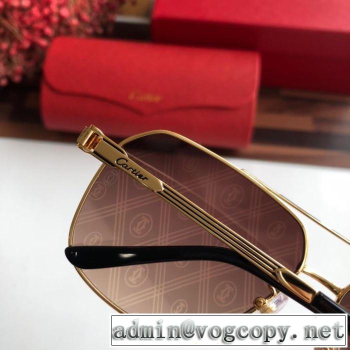 爆発的人気 2019春夏のトレンド新商品  サングラス  多色可選  カルティエ CARTIER