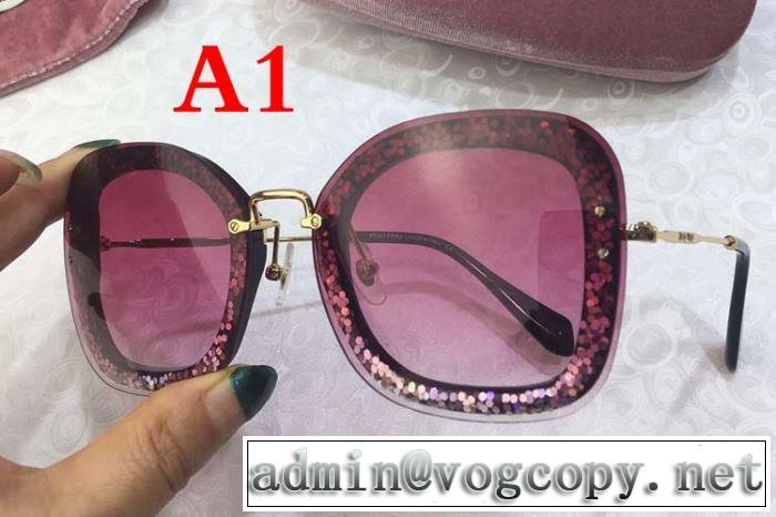 【2019春夏】最新コレクション  トレンド感があって涼しげ  サングラス  4色可選  ミュウミュウ MIUMIU