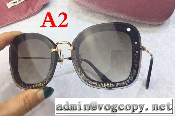 【2019春夏】最新コレクション  トレンド感があって涼しげ  サングラス  4色可選  ミュウミュウ MIUMIU