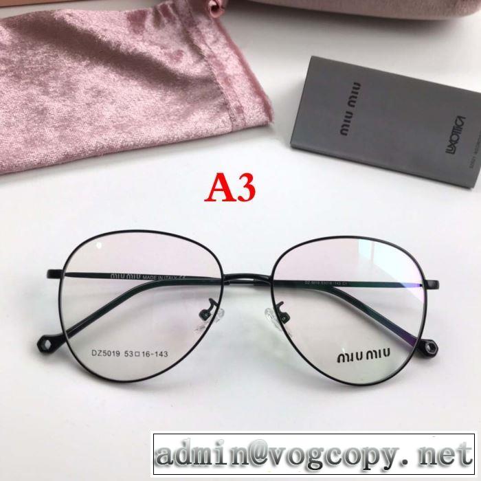 2019SSのトレンド商品  ミュウミュウ MIUMIU  近視眼鏡/メガネ    ブラッシュアップして華やかに  多色可選