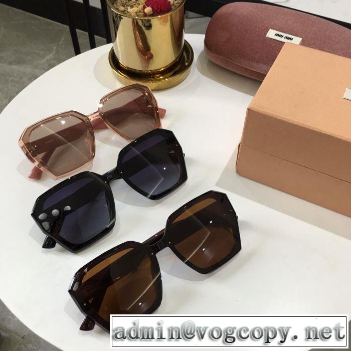 ミュウミュウ MIUMIU  サングラス  ブランドの話題の新作も！  3色可選  2019春夏トレンドアイテム