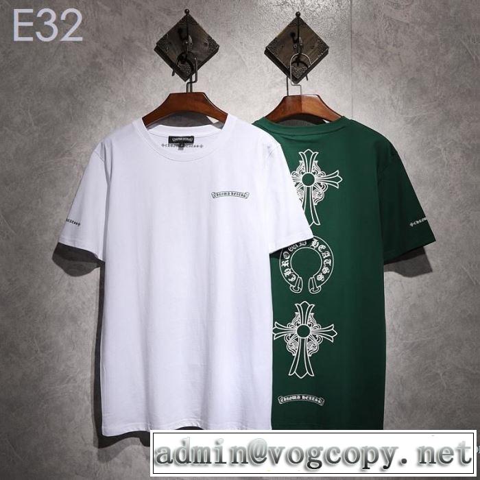 クロムハーツ CHROME HEARTS 半袖Tシャツ 2色可選 男女兼用 《2019年》今、注目のストリート 魅力的なカラー使い