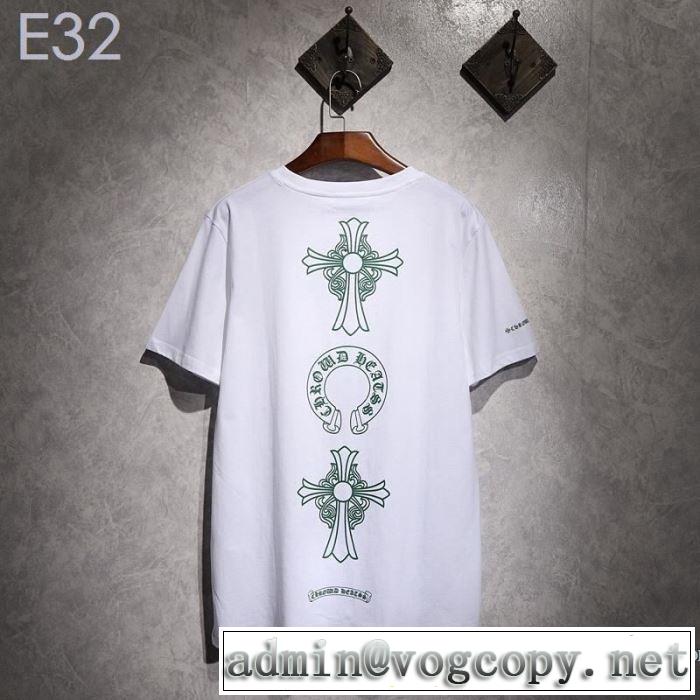 クロムハーツ CHROME HEARTS 半袖Tシャツ 2色可選 男女兼用 《2019年》今、注目のストリート 魅力的なカラー使い