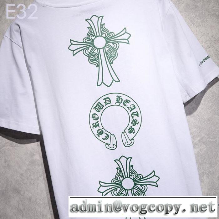クロムハーツ CHROME HEARTS 半袖Tシャツ 2色可選 男女兼用 《2019年》今、注目のストリート 魅力的なカラー使い