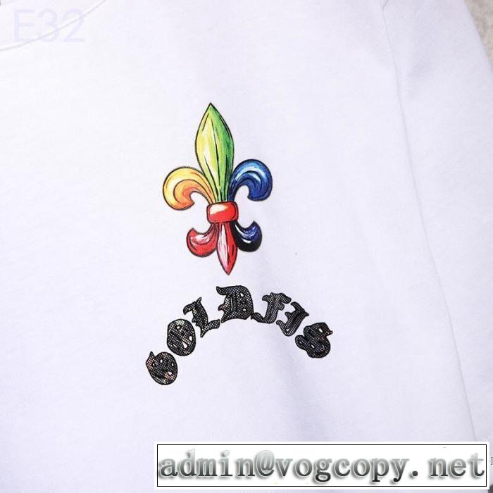 【2019年】夏のファッション 爽やかカジュアル人気 クロムハーツ CHROME HEARTS 半袖Tシャツ 2色可選 男女兼用