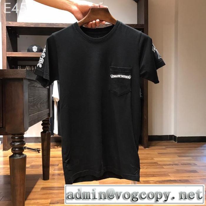 男女兼用 2色可選   クロムハーツ CHROME HEARTS 半袖Tシャツ 2019年最新ファッション 夏先に大活躍する