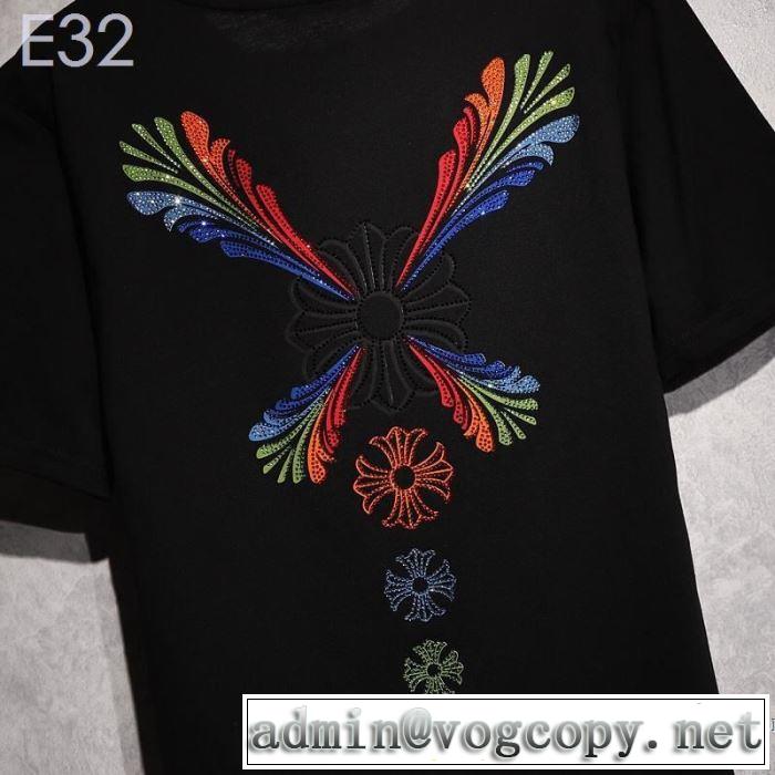 夏にぴったり限定アイテム クロムハーツ CHROME HEARTS 半袖Tシャツ 2色可選 男女兼用 2019夏ファション新品