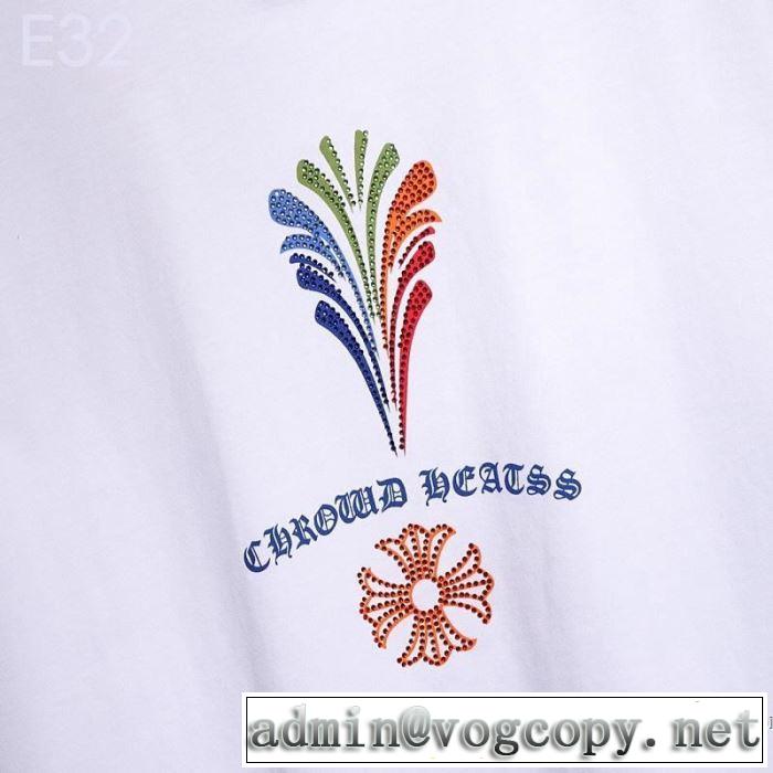 夏にぴったり限定アイテム クロムハーツ CHROME HEARTS 半袖Tシャツ 2色可選 男女兼用 2019夏ファション新品