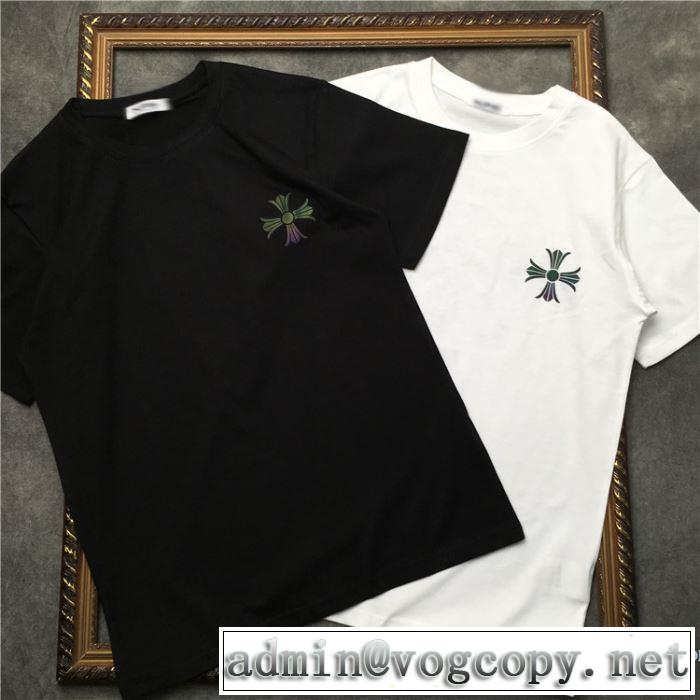 2色可選 男女兼用 【2019春夏】最新コレクション 今っぽく新作アイテム クロムハーツ CHROME HEARTS 半袖Tシャツ