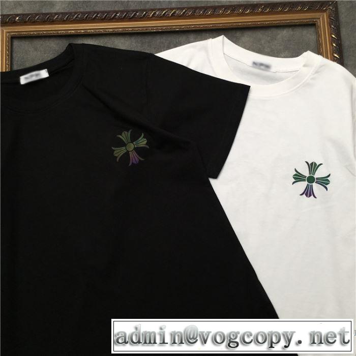 2色可選 男女兼用 【2019春夏】最新コレクション 今っぽく新作アイテム クロムハーツ CHROME HEARTS 半袖Tシャツ
