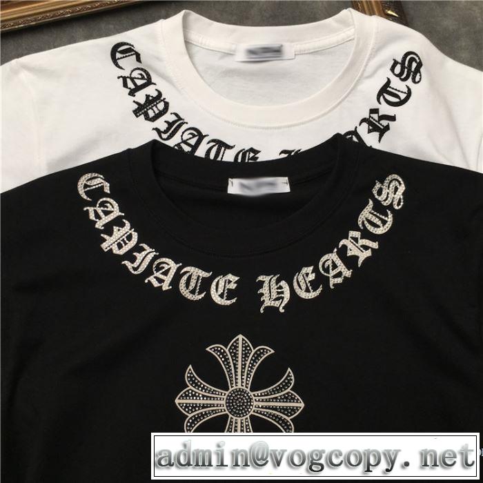 クロムハーツ CHROME HEARTS 半袖Tシャツ 2色可選 男女兼用 春夏らしい爽やかさ 2019春夏人気トレンドアイテム