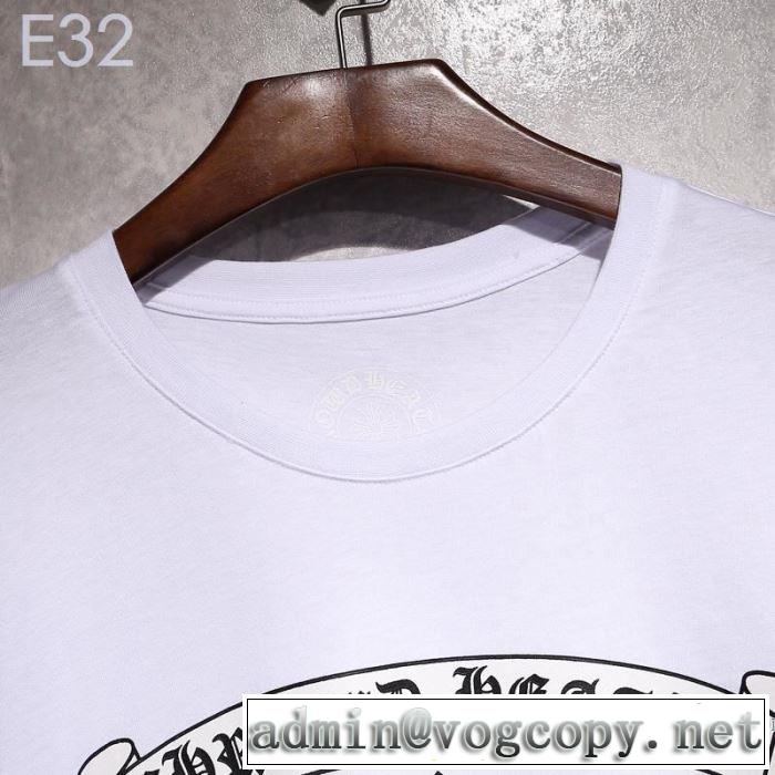 春夏シンプルファッションでOK！ 2019SSのトレンド商品 クロムハーツ CHROME HEARTS 半袖Tシャツ 2色可選 男女兼用