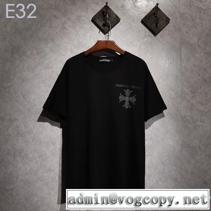2019春夏トレンドアイテム すっきりした印象に クロムハーツ CHROME HEARTS 半袖Tシャツ 2色可選 男女兼用