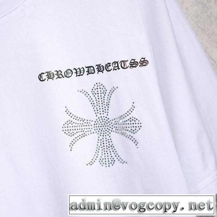 2019春夏トレンドアイテム すっきりした印象に クロムハーツ CHROME HEARTS 半袖Tシャツ 2色可選 男女兼用