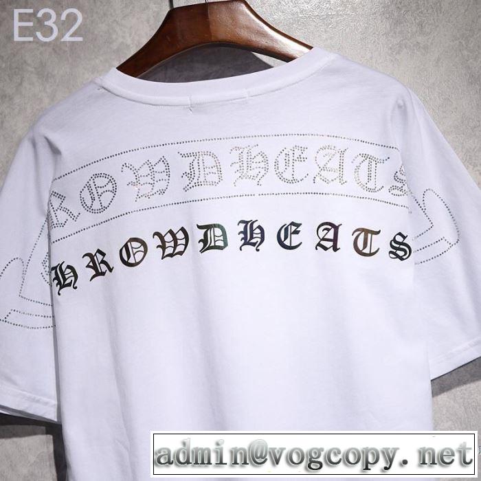 2019春夏トレンドアイテム すっきりした印象に クロムハーツ CHROME HEARTS 半袖Tシャツ 2色可選 男女兼用