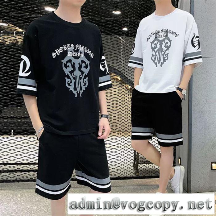 2色可選 男女兼用 クロムハーツ CHROME HEARTS 半袖Tシャツ  《2019年》今、注目のストリート この夏は注目新作