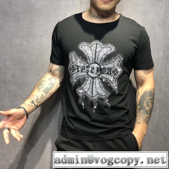 半袖Tシャツ 2色可選 2019年春夏のトレンドアイテム クラシカルな雰囲気 クロムハーツ CHROME HEARTS
