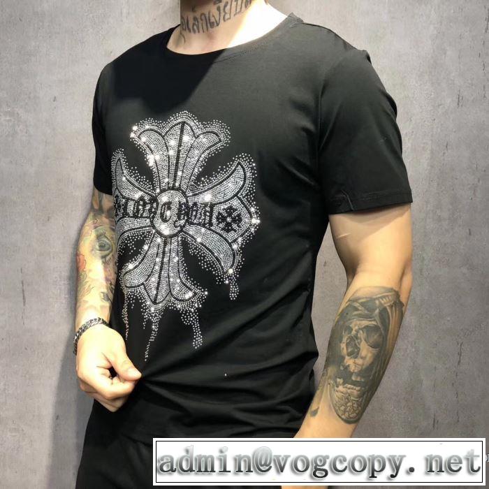 半袖Tシャツ 2色可選 2019年春夏のトレンドアイテム クラシカルな雰囲気 クロムハーツ CHROME HEARTS