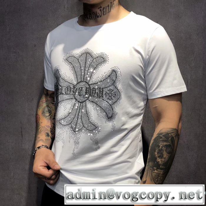 半袖Tシャツ 2色可選 2019年春夏のトレンドアイテム クラシカルな雰囲気 クロムハーツ CHROME HEARTS