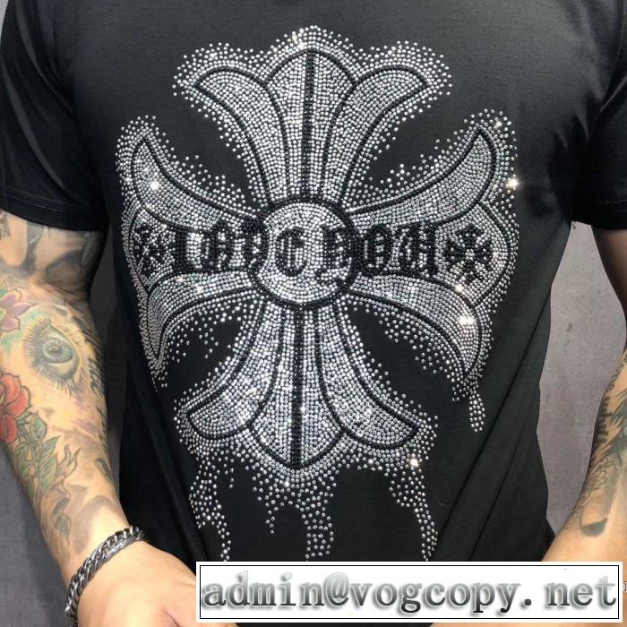 半袖Tシャツ 2色可選 2019年春夏のトレンドアイテム クラシカルな雰囲気 クロムハーツ CHROME HEARTS