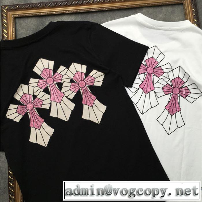 ブランドの話題の新作も！ 2019年最新ファッション クロムハーツ CHROME HEARTS 半袖Tシャツ 2色可選 男女兼用