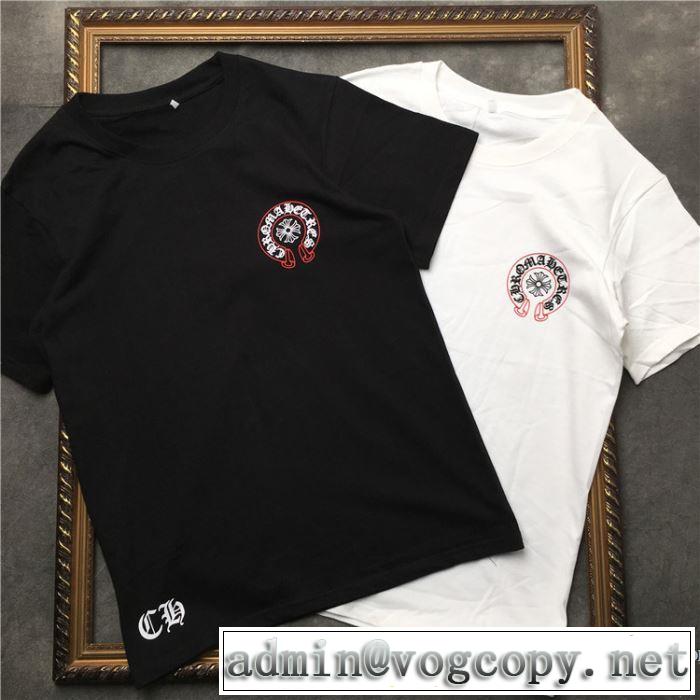 2019年春夏シーズンの人気 毎年トレンドアイテムが出る ロムハーツ CHROME HEARTS 半袖Tシャツ 2色可選 男女兼用
