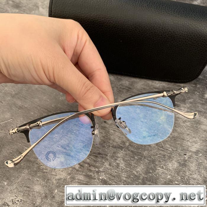 今期注目のブランドトレンド 2019年春夏シーズンの人気 クロムハーツ CHROME HEARTS 眼鏡 2色可選