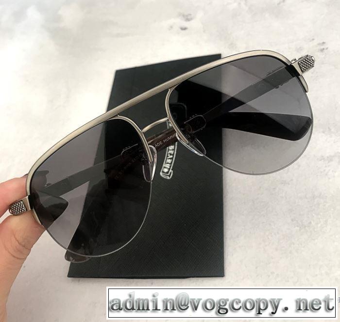 大人の可愛さを引き立て 2019年春夏流行ファッション クロムハーツ CHROME HEARTS サングラス 3色可選