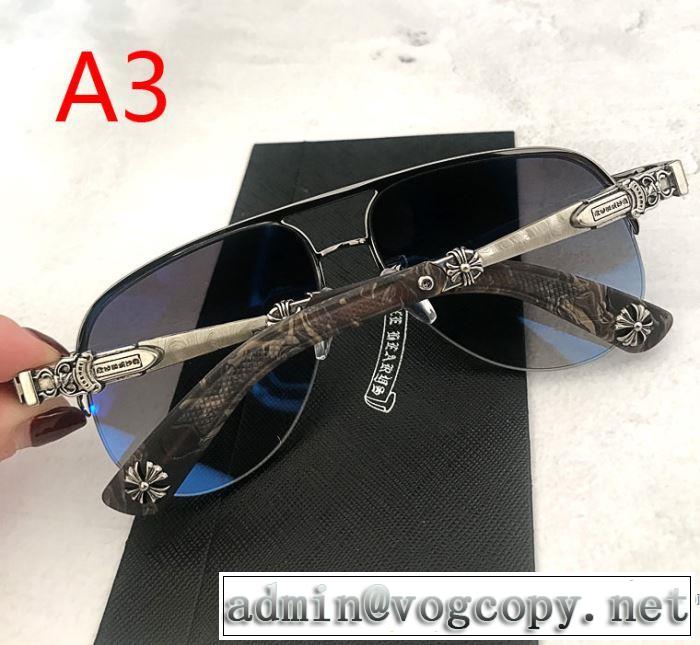 大人の可愛さを引き立て 2019年春夏流行ファッション クロムハーツ CHROME HEARTS サングラス 3色可選